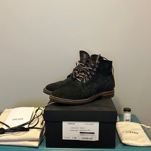 Viberg Service Boot size 8 charcoal chamois rough out